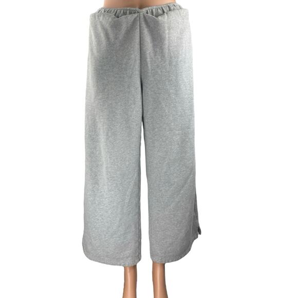 Aritzia Sweatfleece Women's Gray High Rise Wide Leg Lounge Sweat Pants Size S - Picture 1 of 5